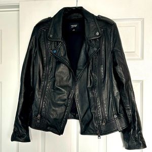 Lamarque classic leather motorcycle jacket